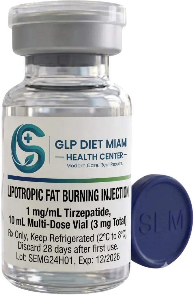 Lipotropic injection vial from GLP Diet Miami Health Center
